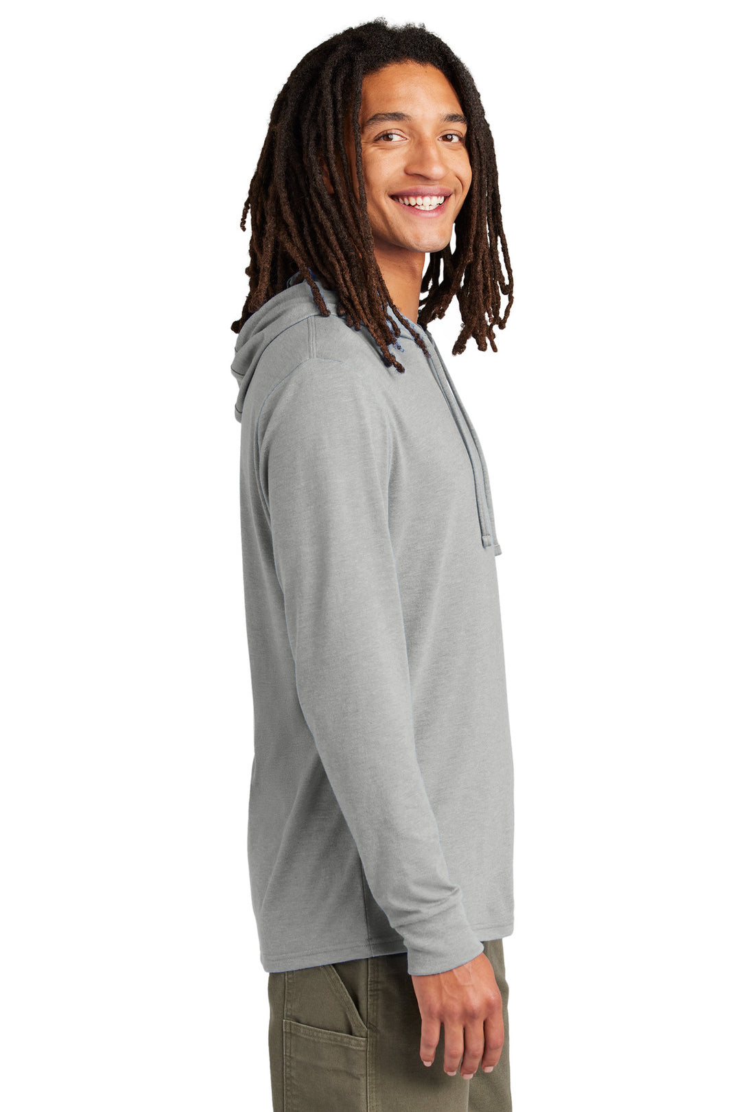 AlumGrey Allmade Unisex Tri-Blend Hoodie Tee AL6003
