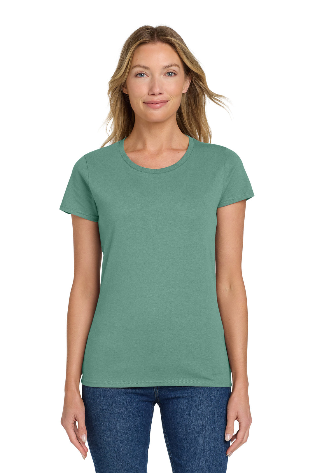 Aquatic Gildan Women's Heavy Cotton 100% Cotton T-Shirt. 5000L