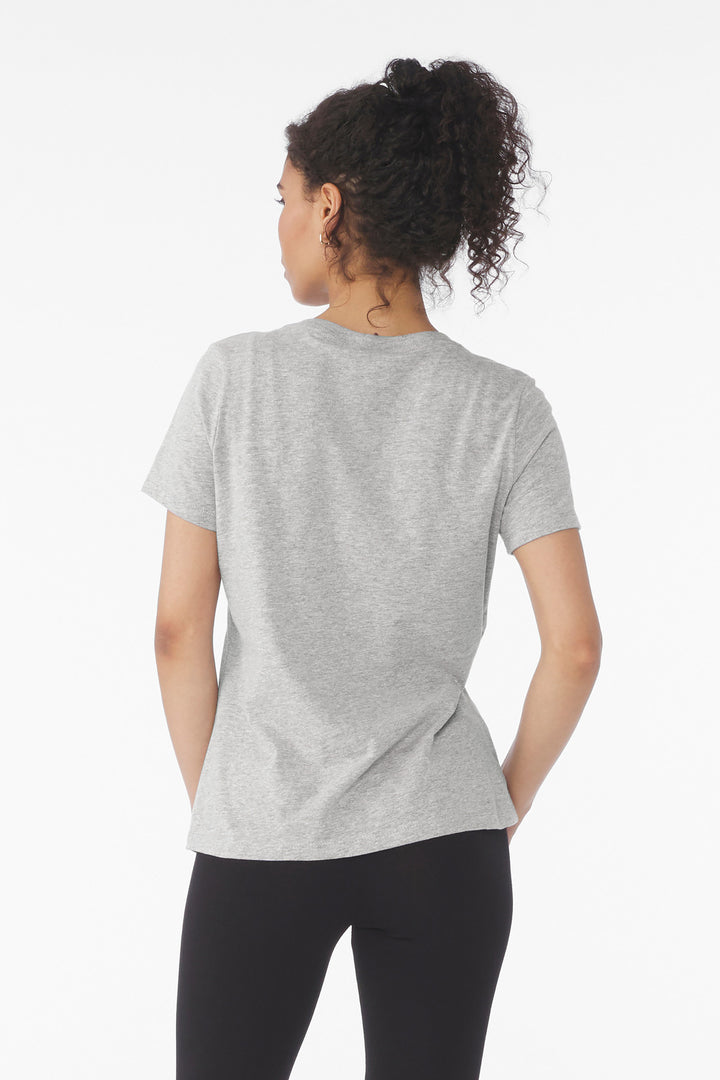 AthlHthr BELLA+CANVAS Women's Relaxed Heather CVC V-Neck Tee BC6405CVC