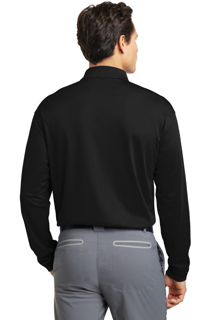 Black Nike Long Sleeve Dri-FIT Stretch Tech Polo. 466364