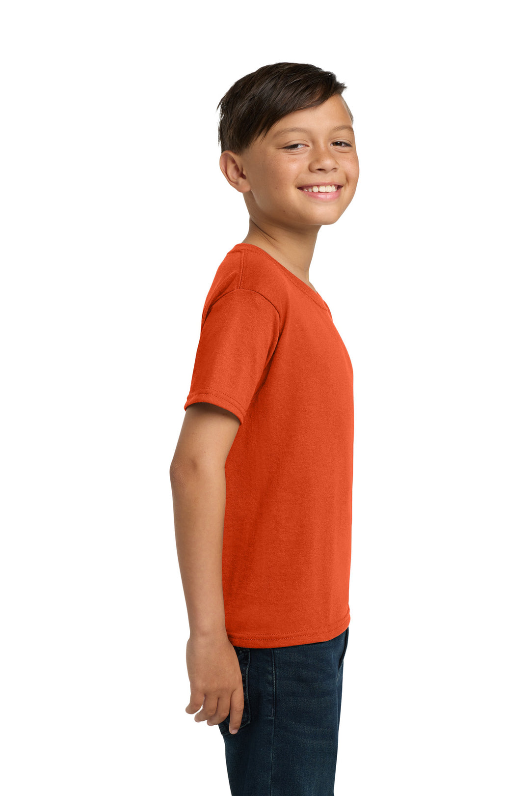 Burnt Orange Jerzees - Youth Dri-Power 50/50 Cotton/Poly T-Shirt. 29B