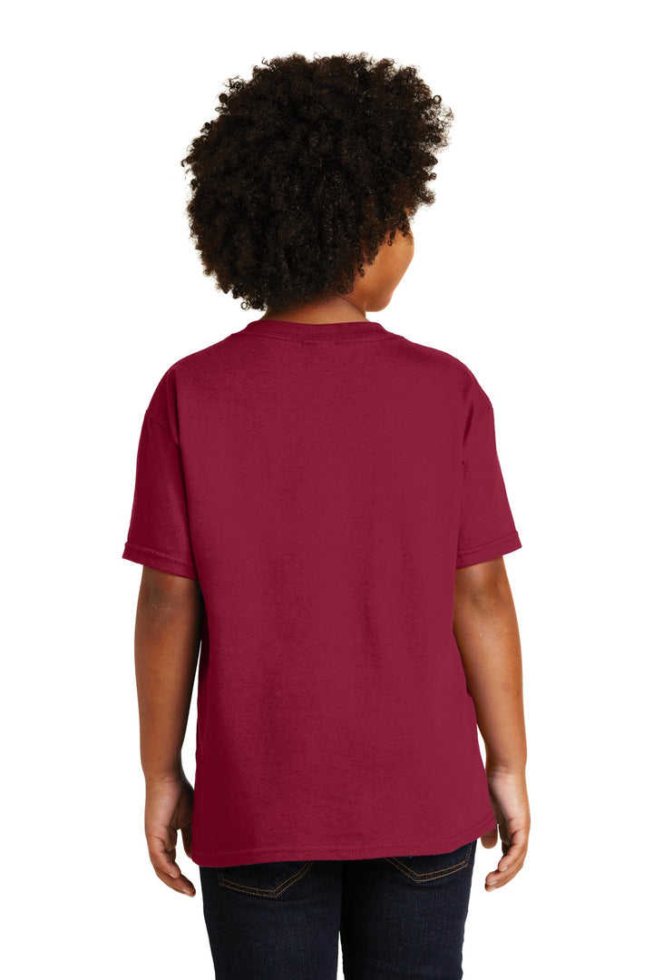 Cardinal Red Gildan - Youth Heavy Cotton 100% Cotton T-Shirt. 5000B