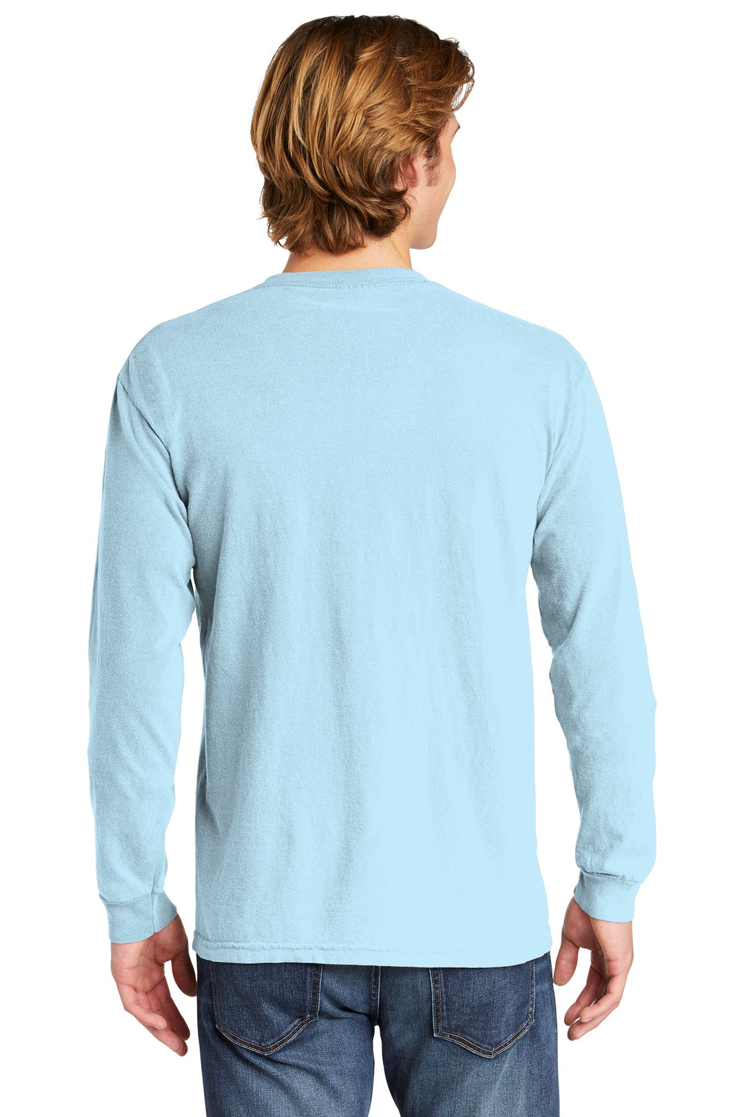 Chambray COMFORT COLORS Heavyweight Ring Spun Long Sleeve Pocket Tee. 4410