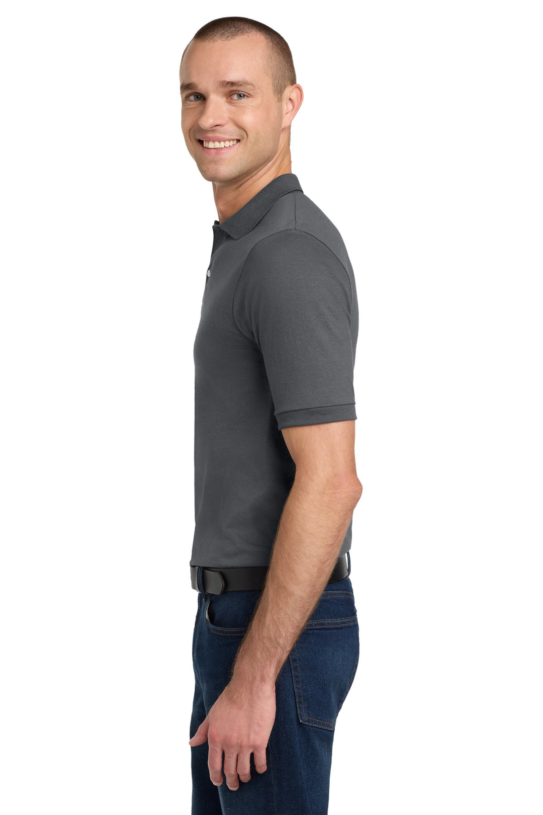 CharGrey Jerzees Dri-Power Sport Shirt. 437M
