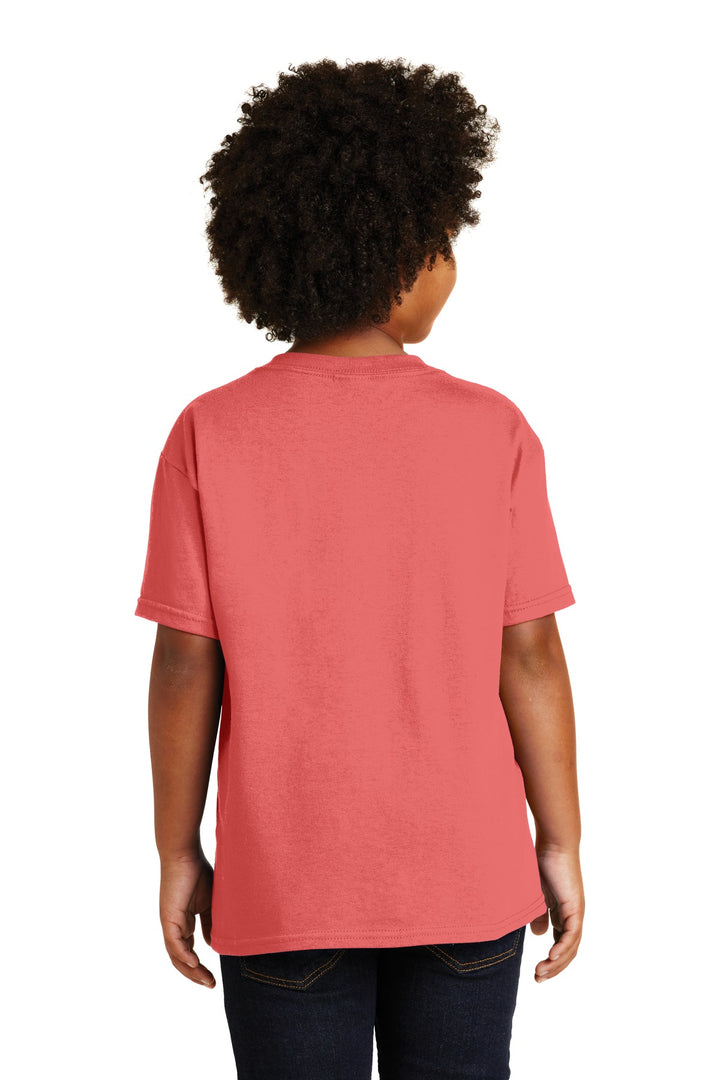 Coral Silk Gildan - Youth Heavy Cotton 100% Cotton T-Shirt. 5000B