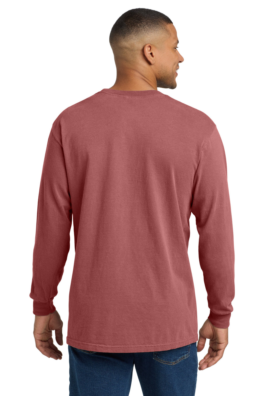 Crimson COMFORT COLORS Heavyweight Ring Spun Long Sleeve Pocket Tee. 4410