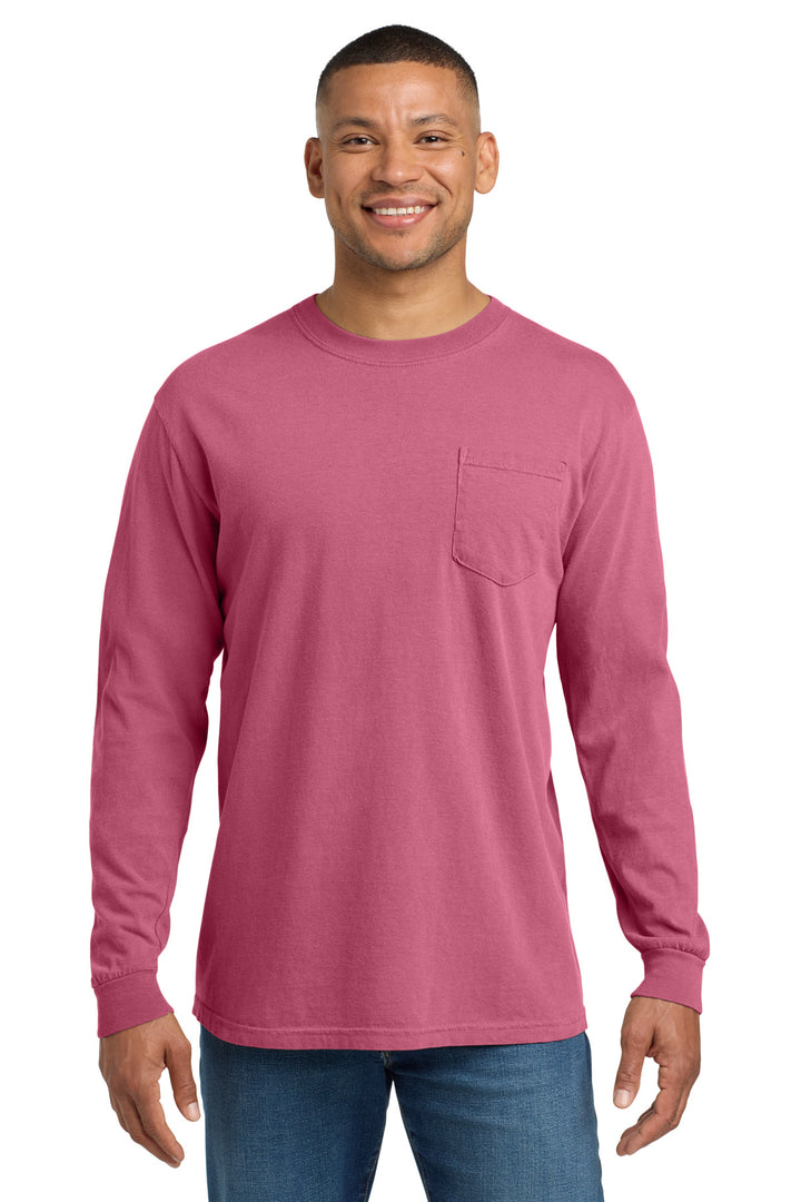 Crunchbrry COMFORT COLORS Heavyweight Ring Spun Long Sleeve Pocket Tee. 4410