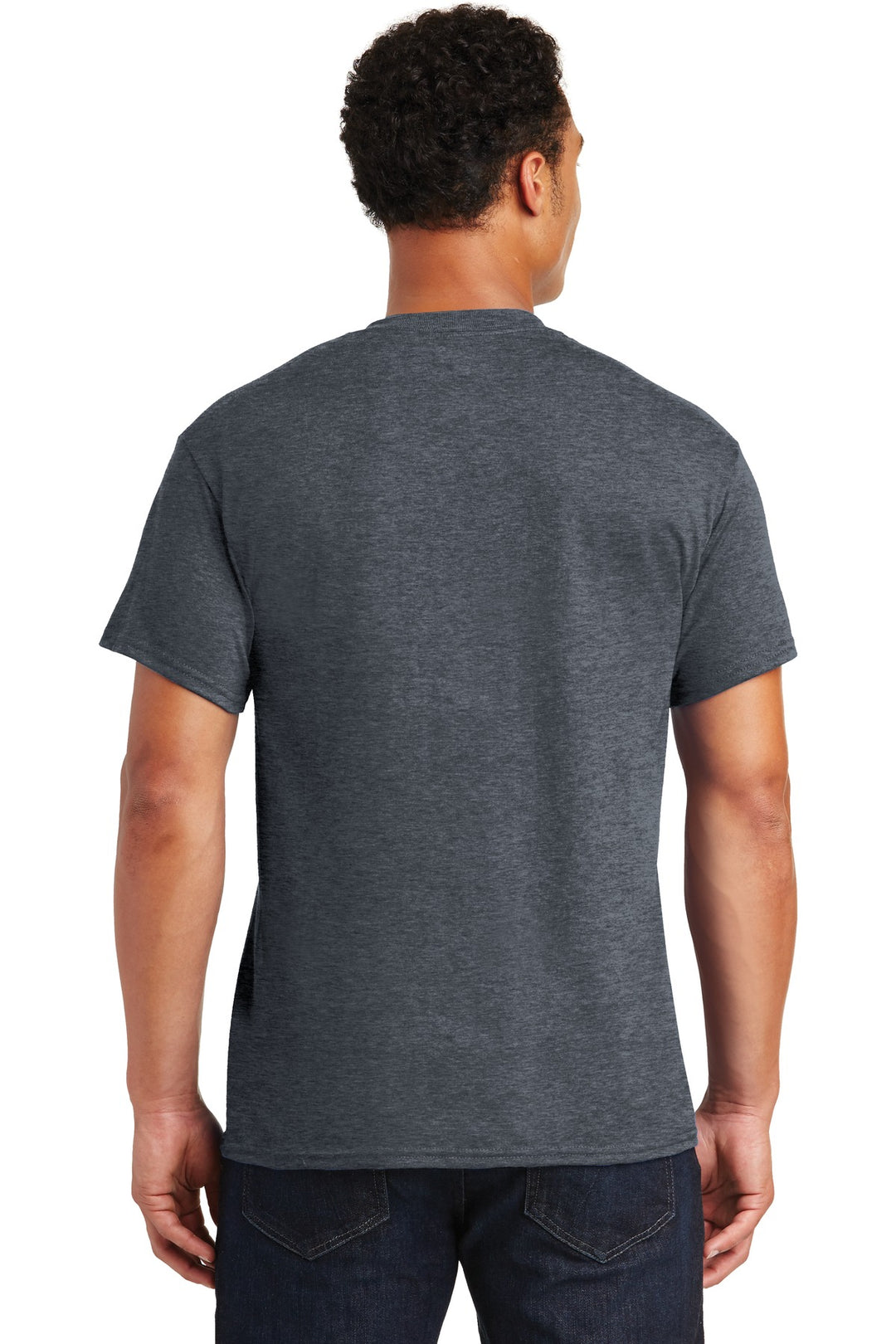 Dark Heather Gildan DryBlend 50 Cotton/50 Poly T-Shirt. 8000