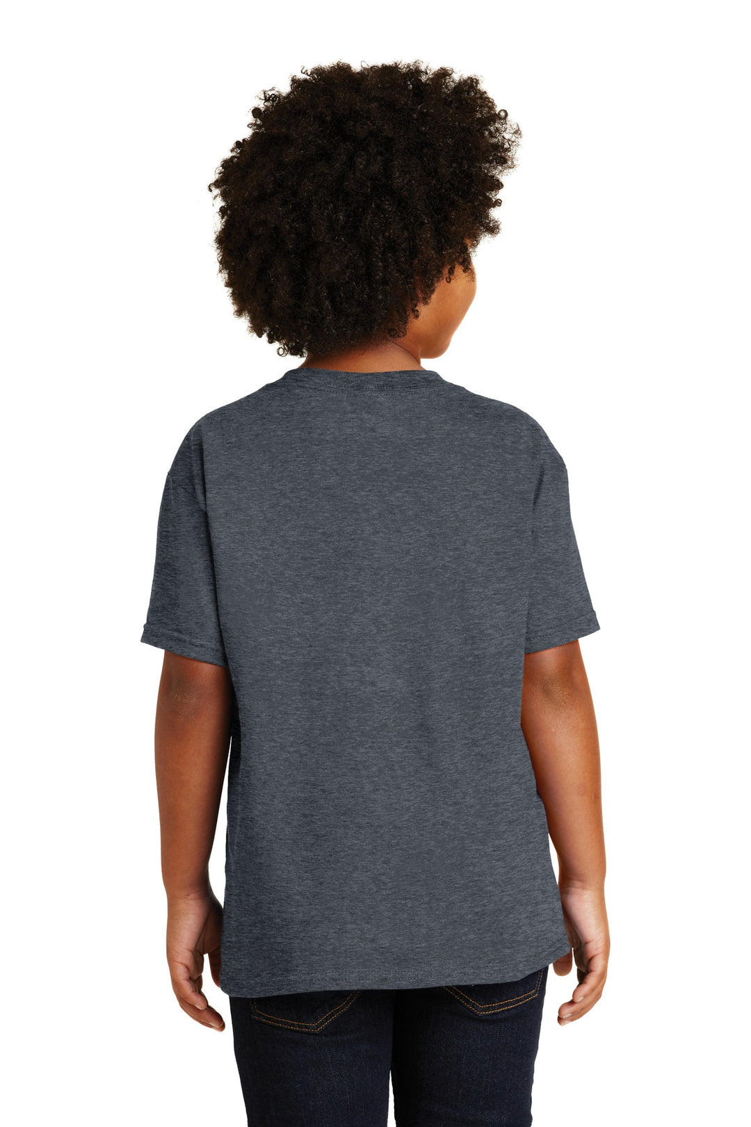 Dark Heather Gildan - Youth Heavy Cotton 100% Cotton T-Shirt. 5000B