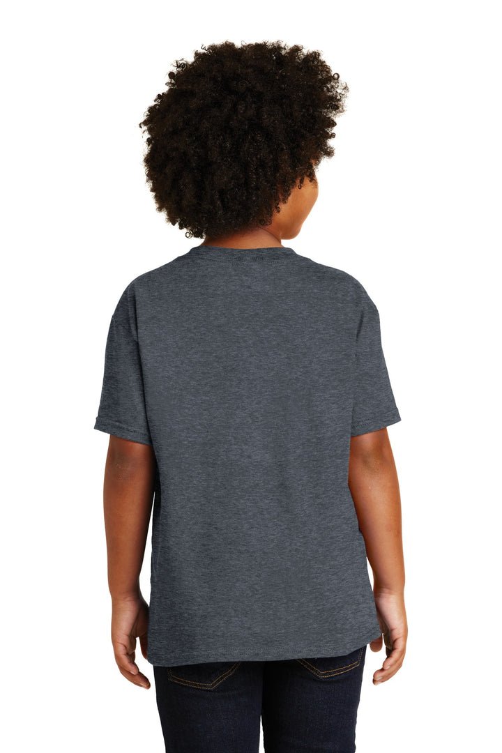 Dark Heather Gildan - Youth Heavy Cotton 100% Cotton T-Shirt. 5000B