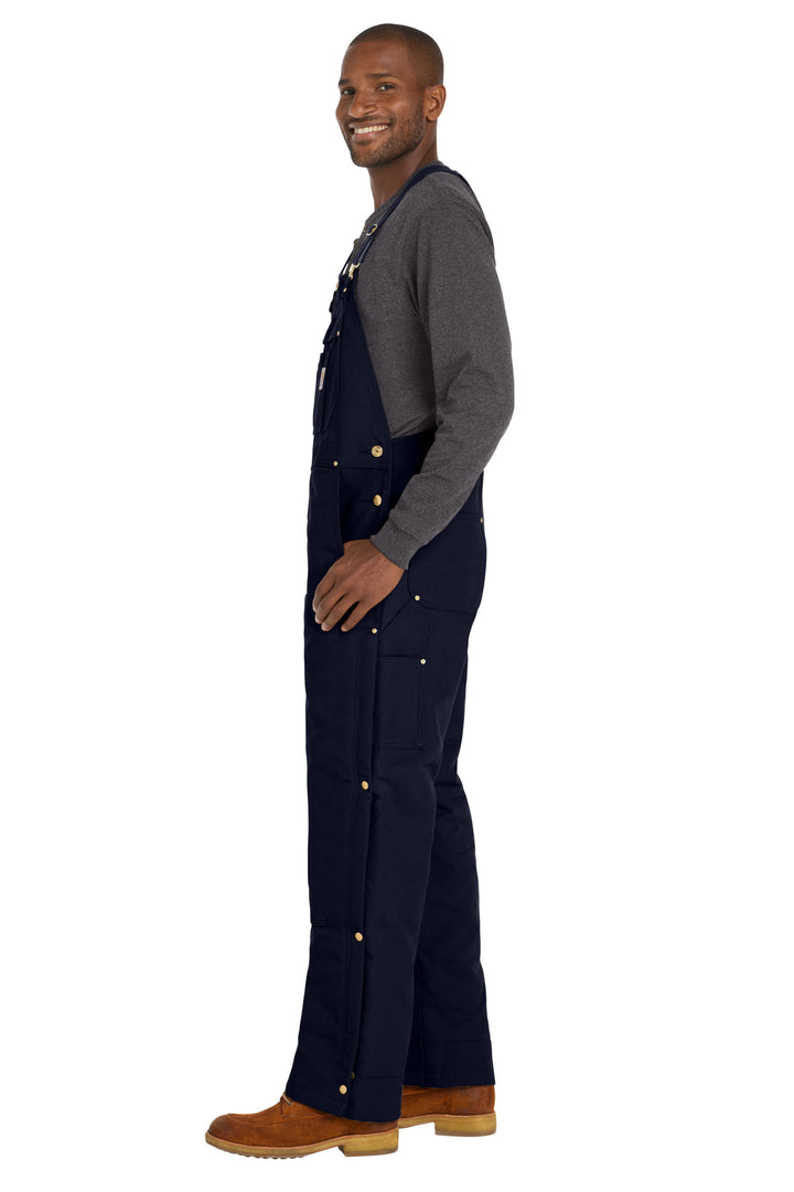 DarkNavy Carhartt Short Firm Duck Insulated Bib Overalls CTS106672