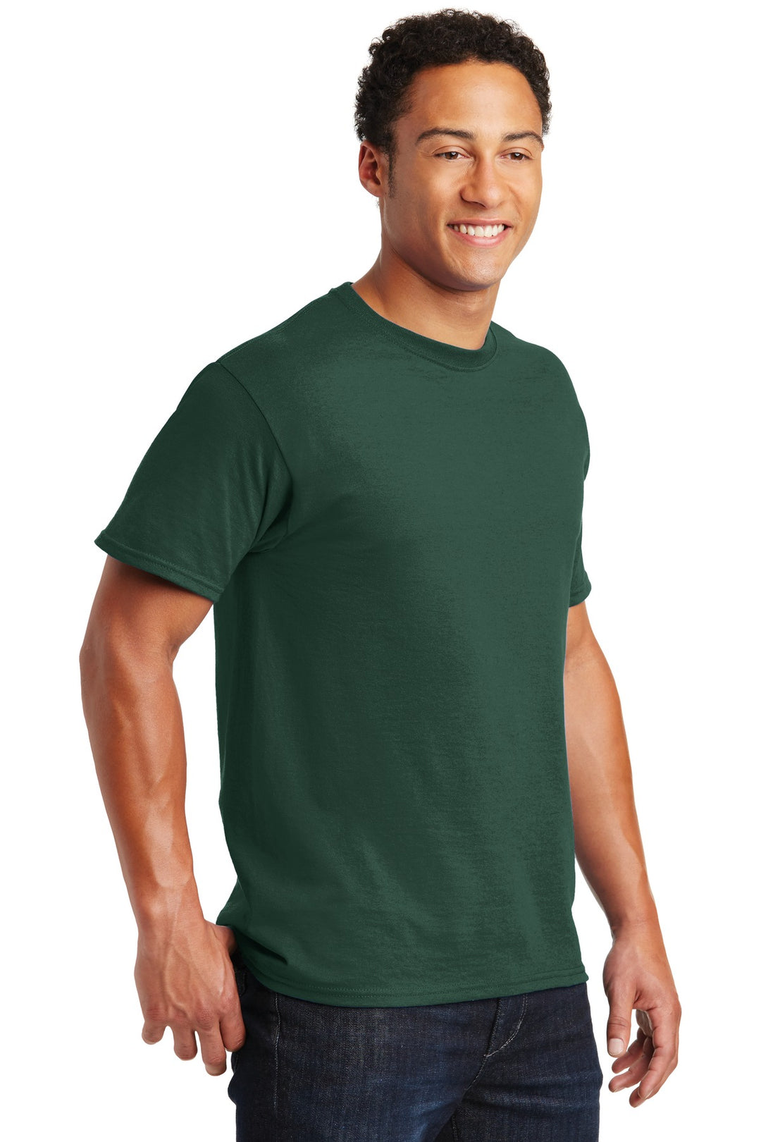 Forest Green Jerzees - Dri-Power 50/50 Cotton/Poly T-Shirt. 29M