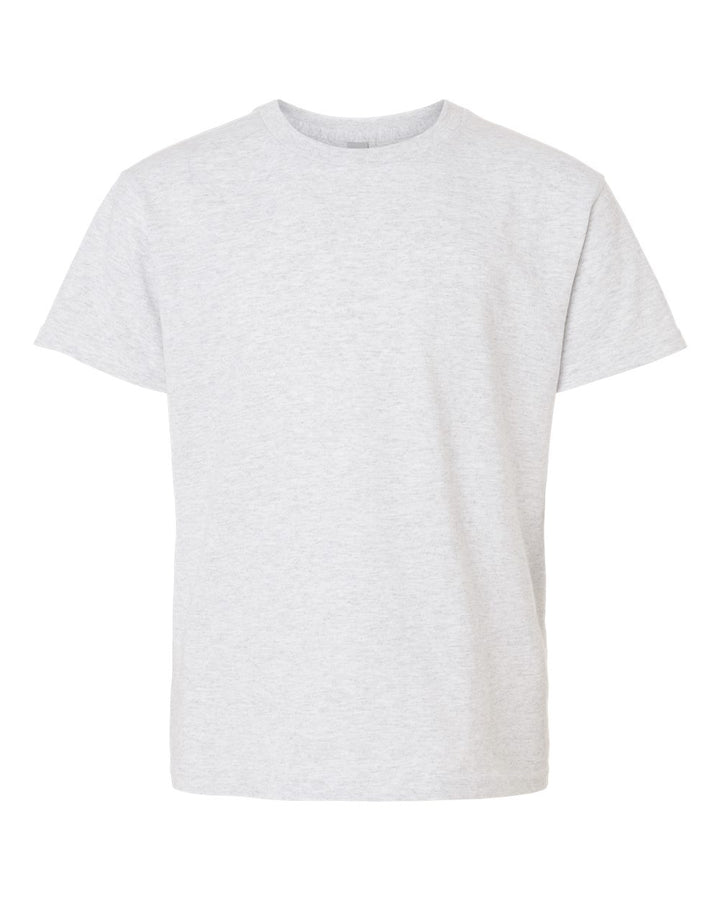 Front View of Ash DryBlend® Youth T-Shirt - 8000B