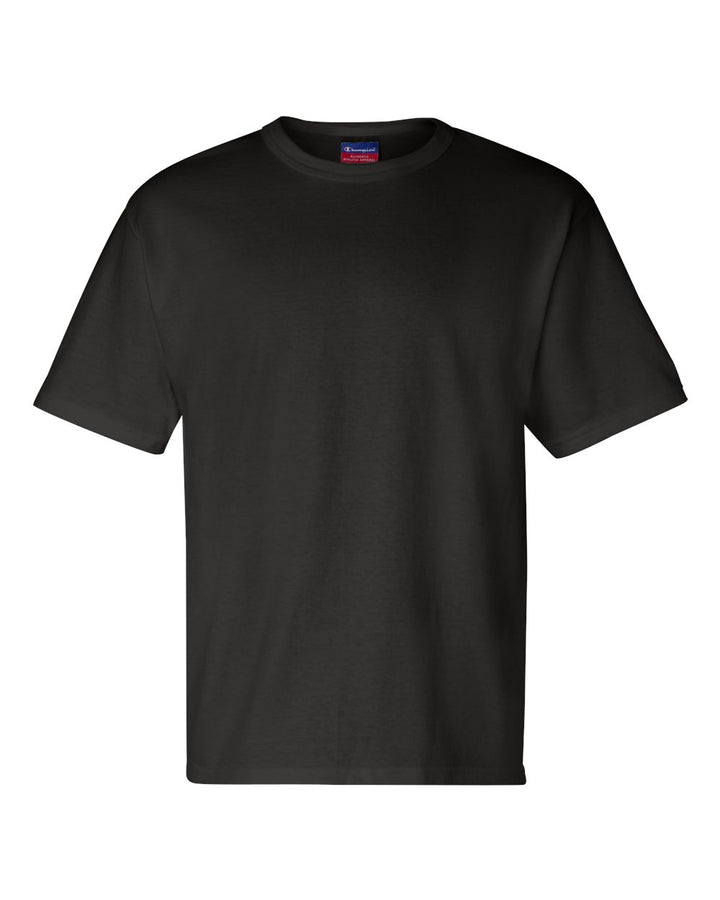 Front View of Black Heritage Jersey T-Shirt - T105