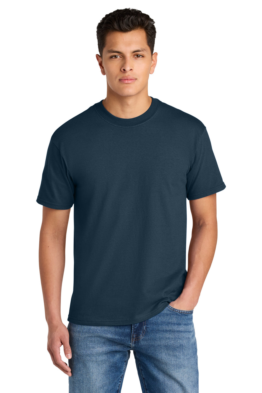 Front View of BlueDusk Gildan Hammer Maxweight Tee 75000