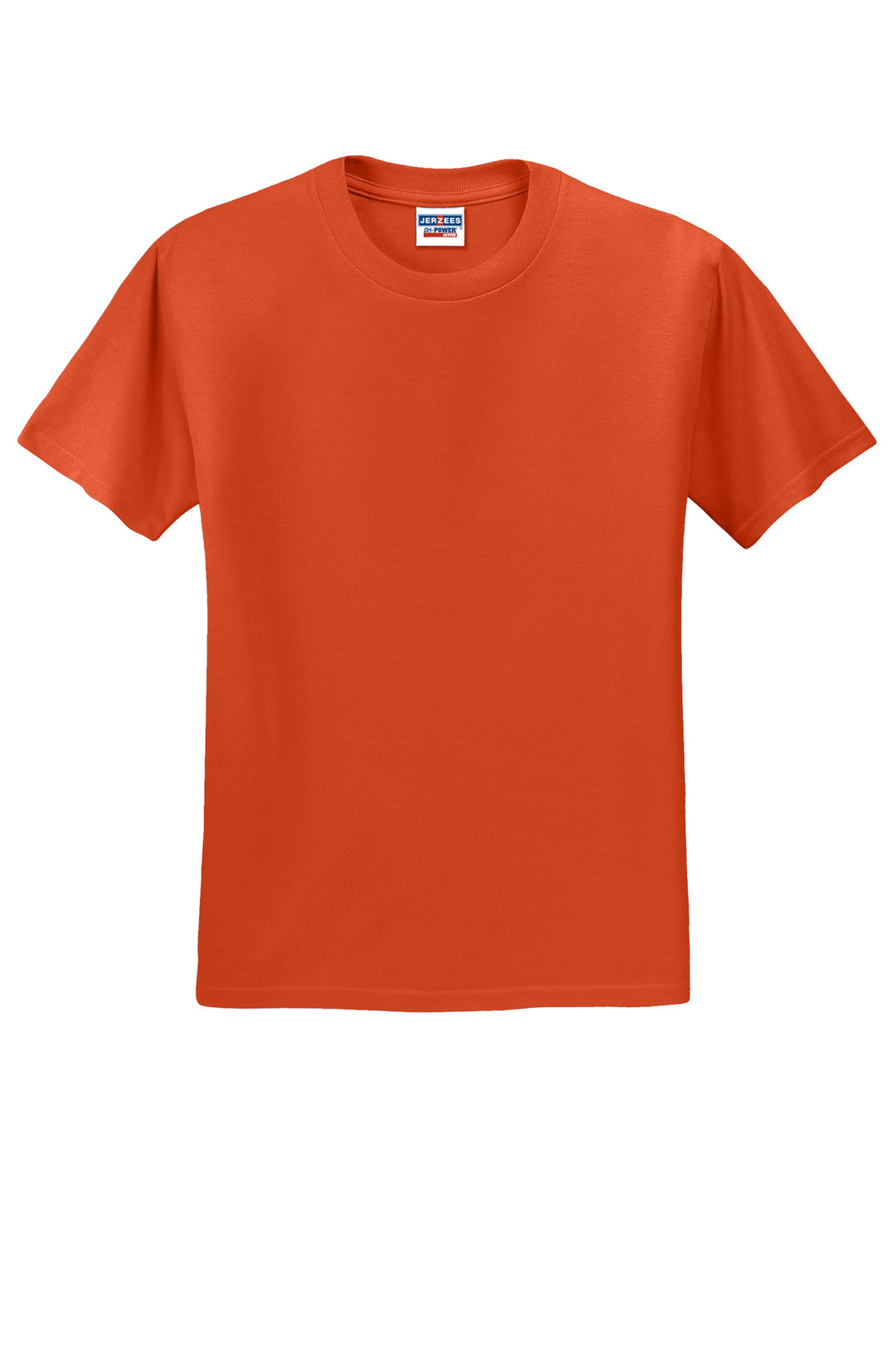 Front View of Burnt Orange Jerzees - Dri-Power 50/50 Cotton/Poly T-Shirt. 29M