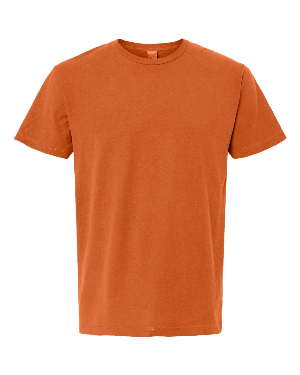 Front View of Burnt Orange Vintage Garment-Dyed T-Shirt - 6500M