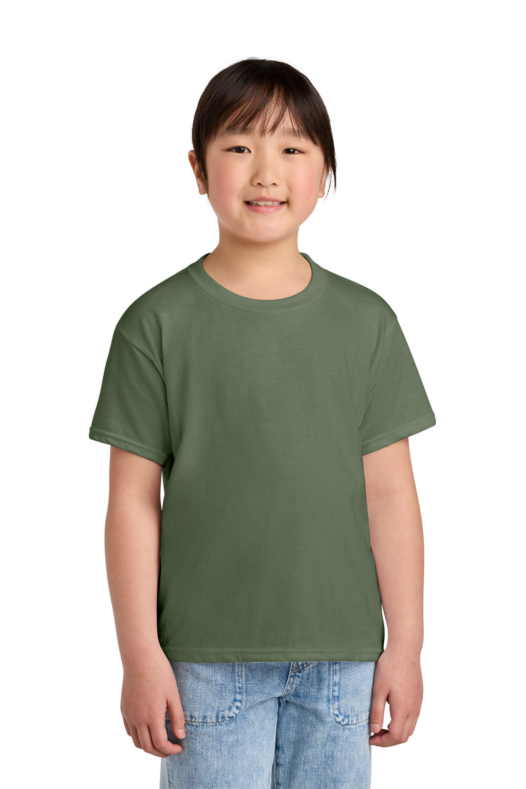 Front View of Cactus Gildan Youth Softstyle CVC Tee 64000BCVC