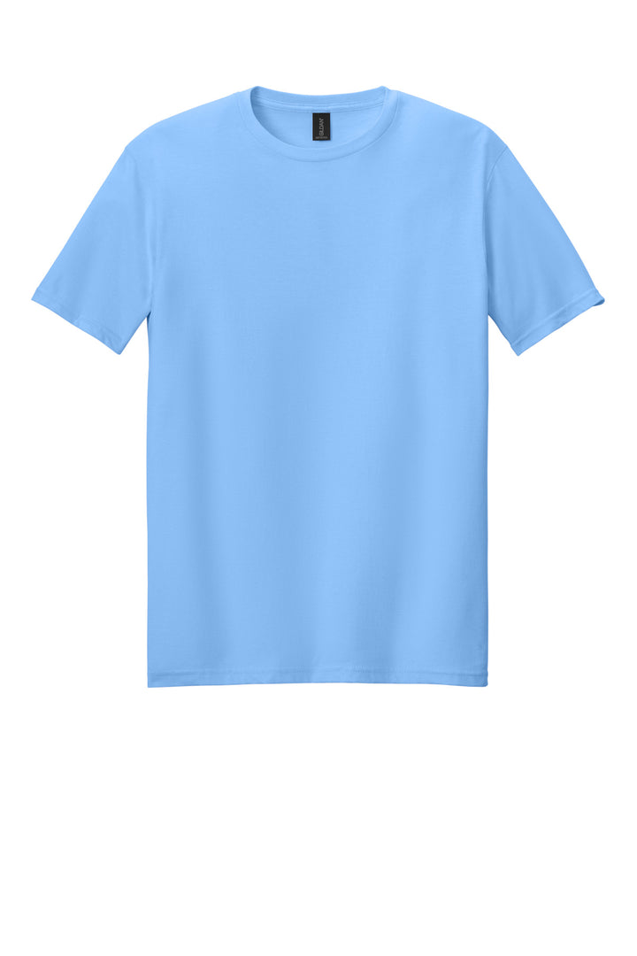 Front View of CarolinaBl Gildan Softstyle T-Shirt. 64000