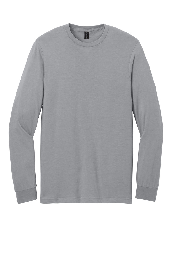 Front View of Cement Gildan Softstyle CVC Long Sleeve Tee 64440CVC