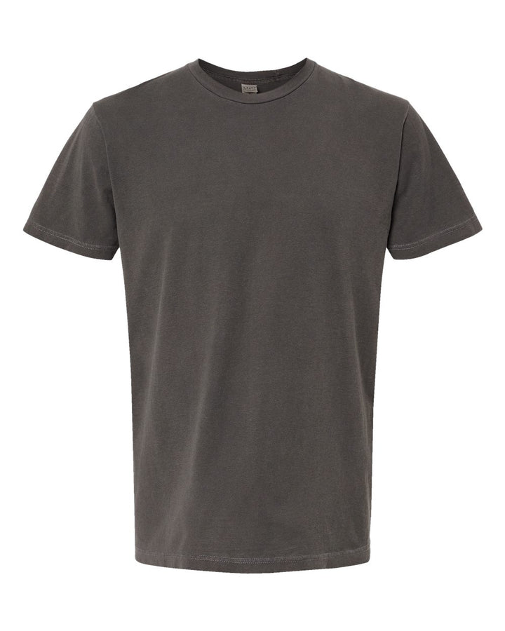Front View of Charcoal Vintage Garment-Dyed T-Shirt - 6500M