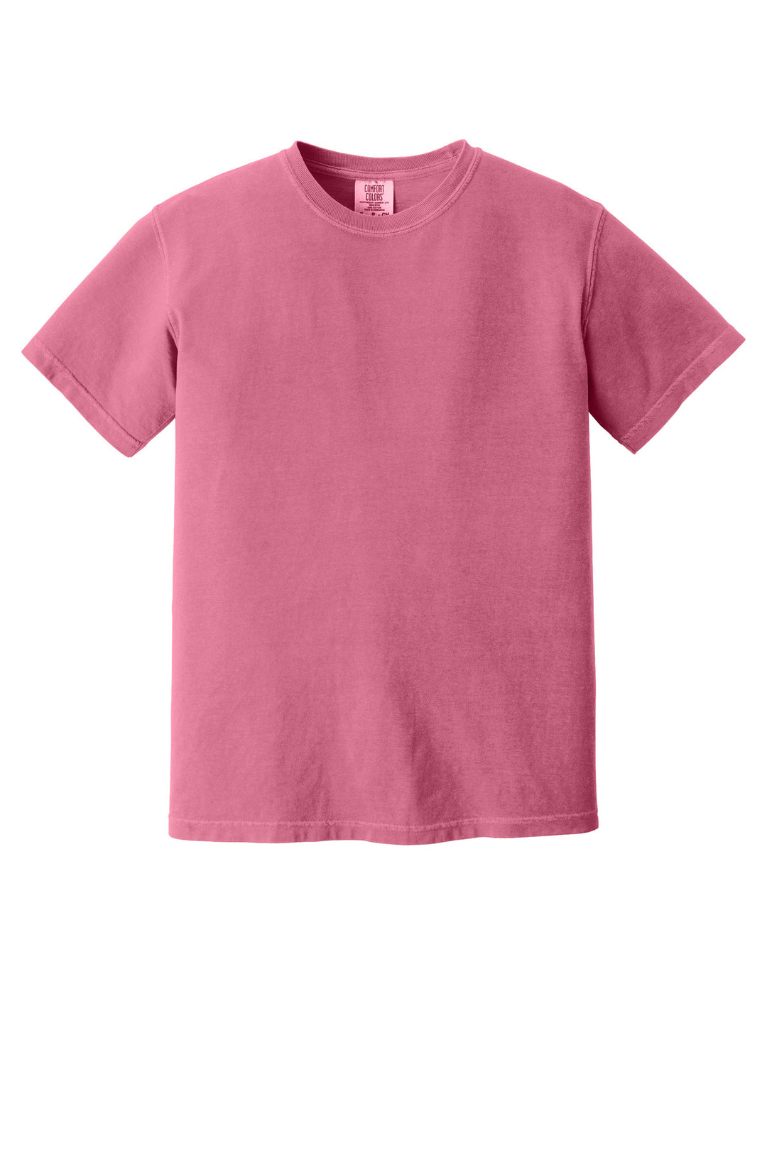 Front View of Crunchberry COMFORT COLORS Heavyweight Ring Spun Tee. 1717