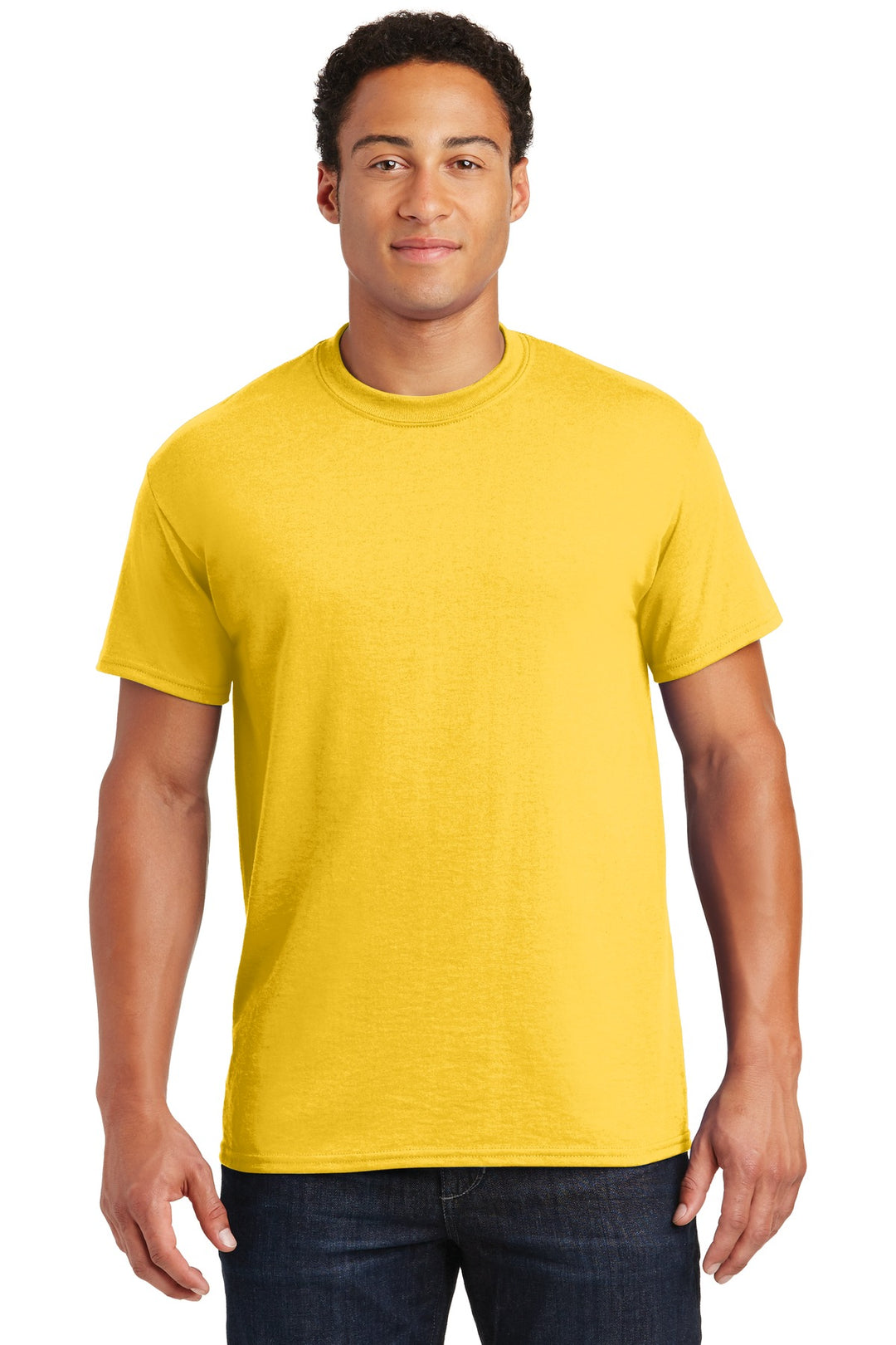 Front View of Daisy Gildan DryBlend 50 Cotton/50 Poly T-Shirt. 8000