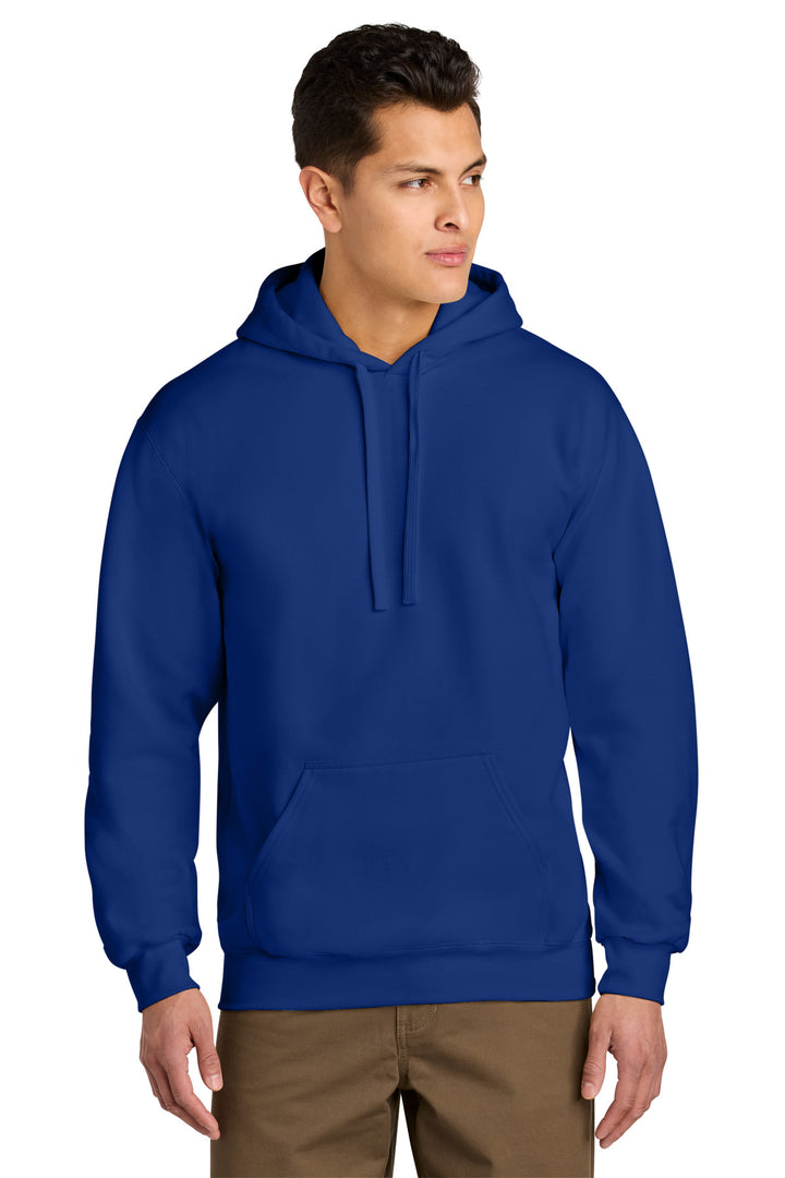 Front View of DeepRoyal Gildan Hammer Maxweight Hooded Sweatshirt 19500