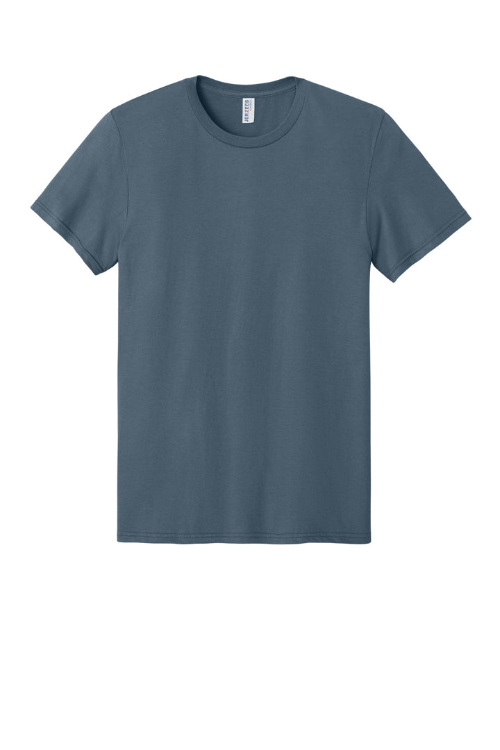 Front View of Denim Jerzees Classics Unisex Cotton T-Shirt 363M