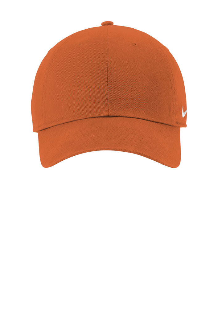 Front View of DesertOrng Nike Heritage Cotton Twill Cap NKFB5677