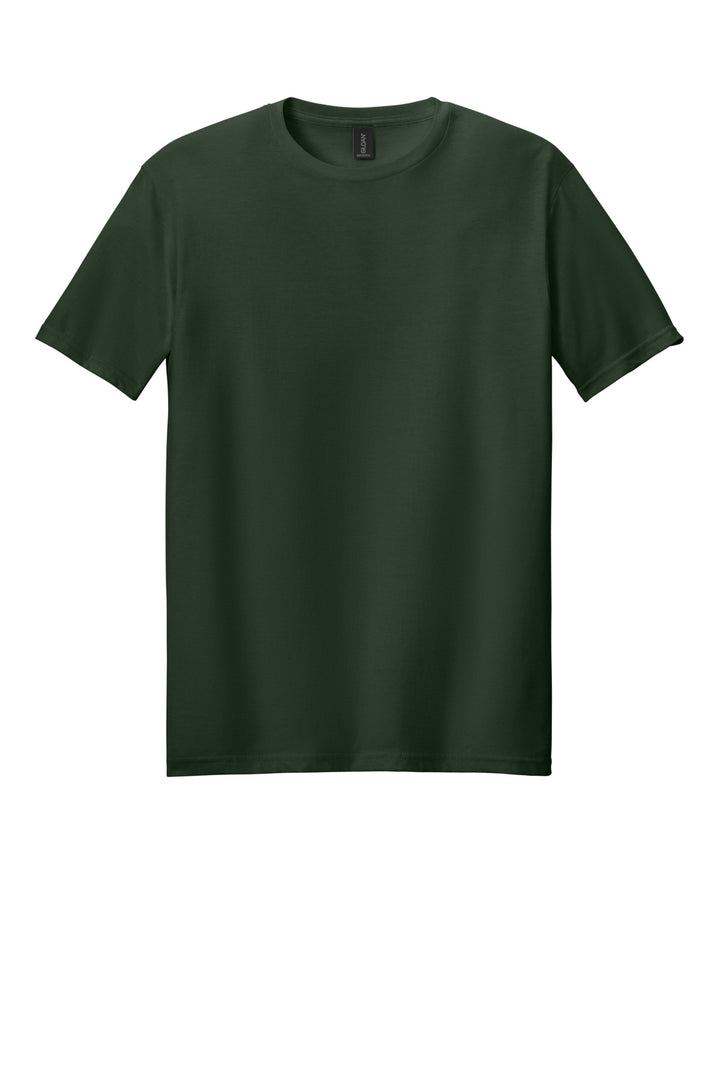 Front View of ForestGrn Gildan Softstyle T-Shirt. 64000