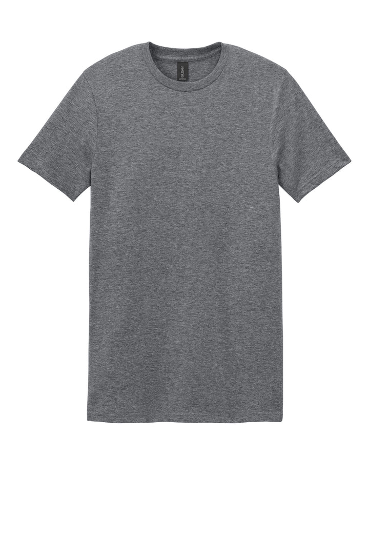 Front View of GphHeather Gildan Softstyle T-Shirt. 64000