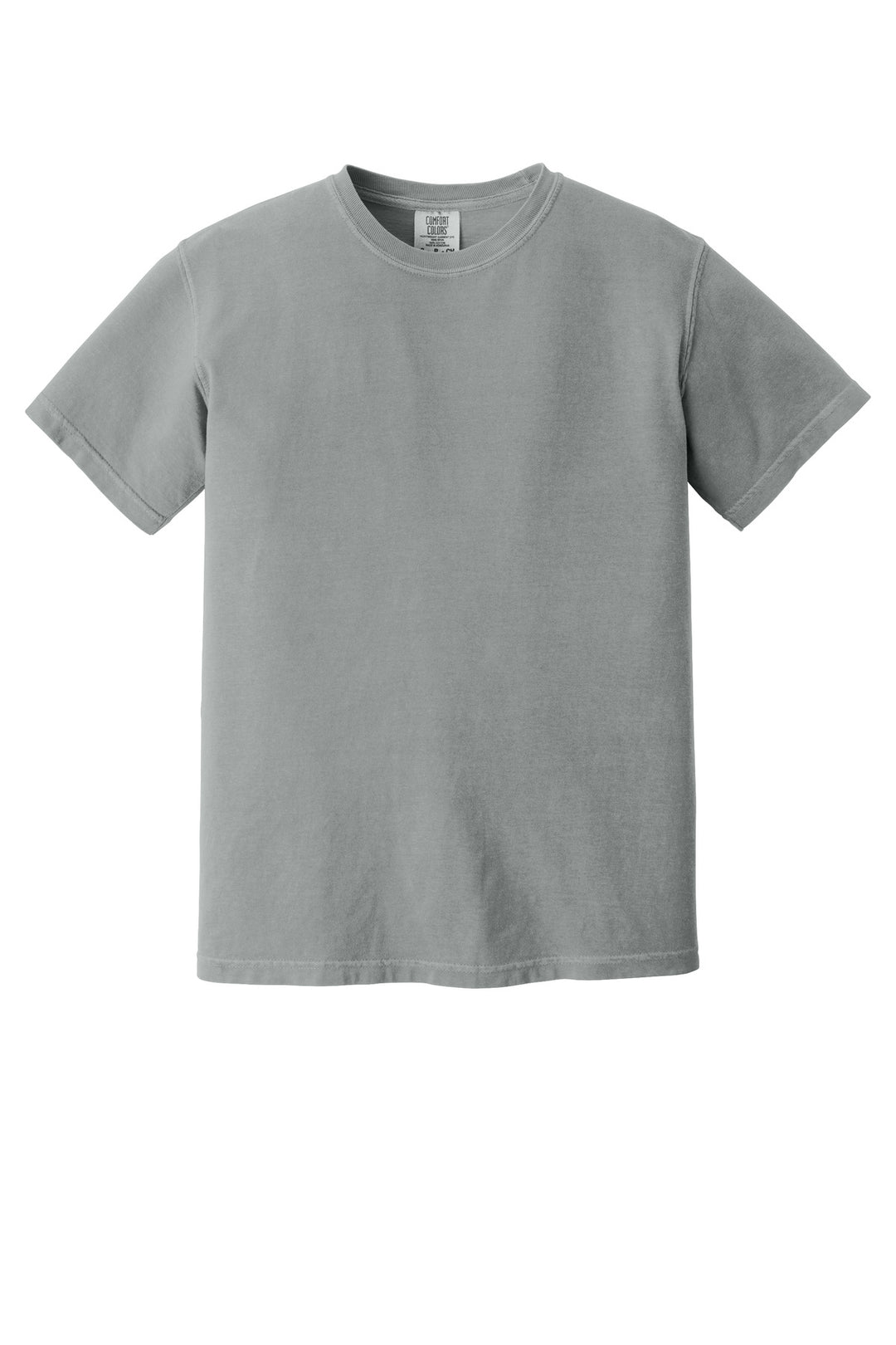 Front View of Granite COMFORT COLORS Heavyweight Ring Spun Tee. 1717