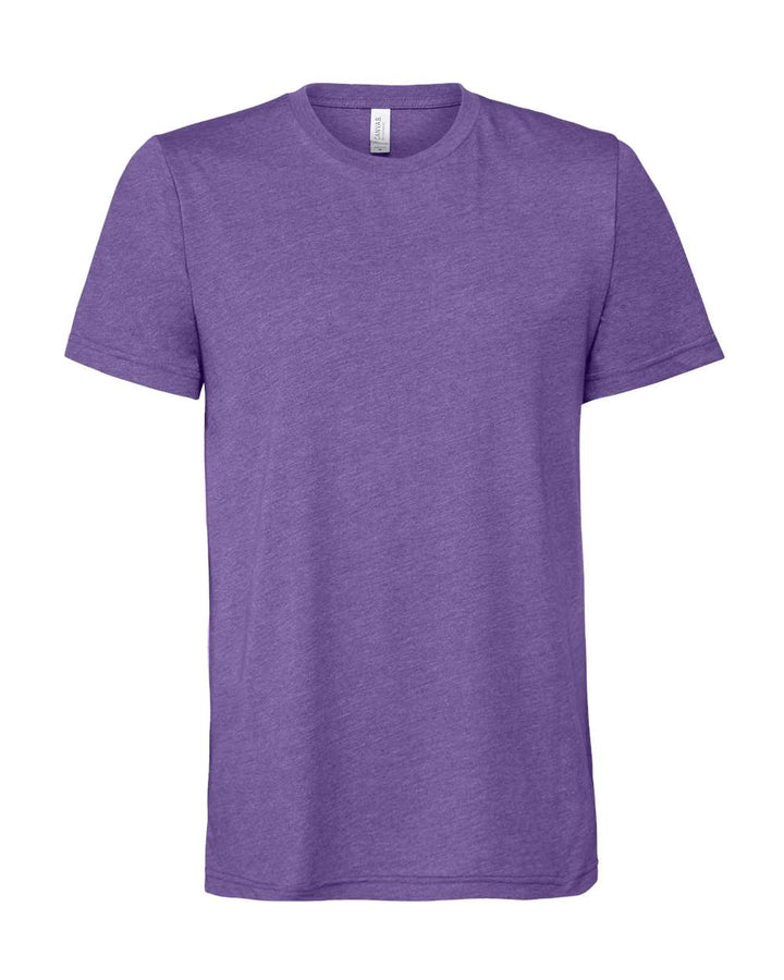 Front View of Heather Lapis CVC Jersey Tee - 3001CVC