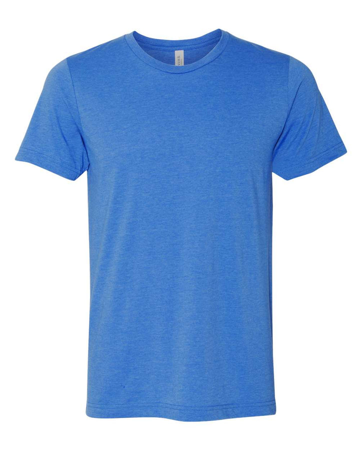 Front View of Heather True Royal CVC Jersey Tee - 3001CVC