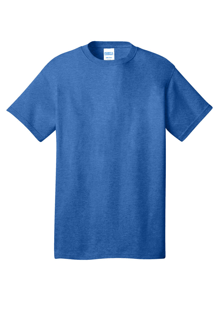 Front View of Hthr Royal Port & Company - Core Cotton Tee. PC54