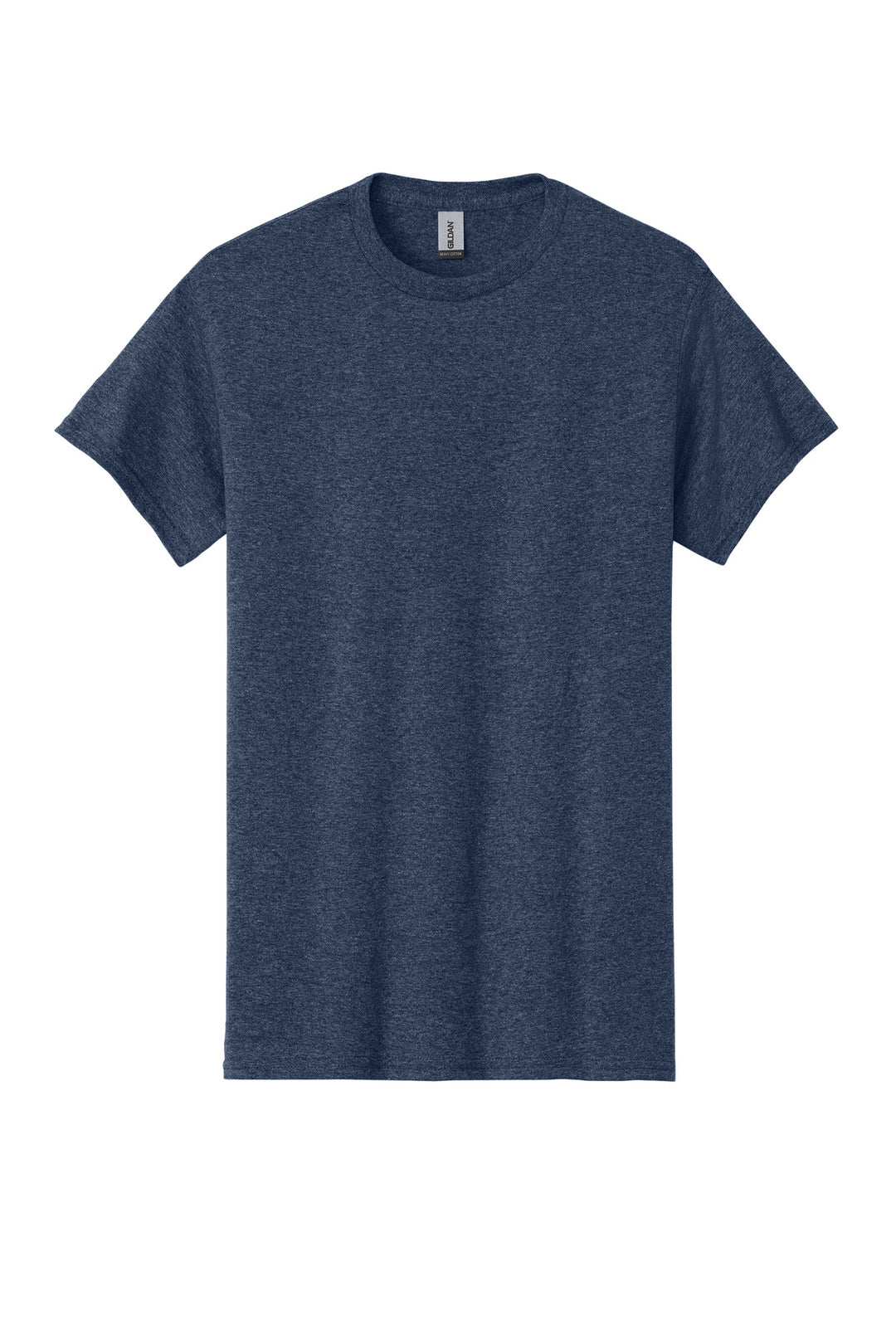 Front View of HthrNavy Gildan - Heavy Cotton 100% Cotton T-Shirt. 5000