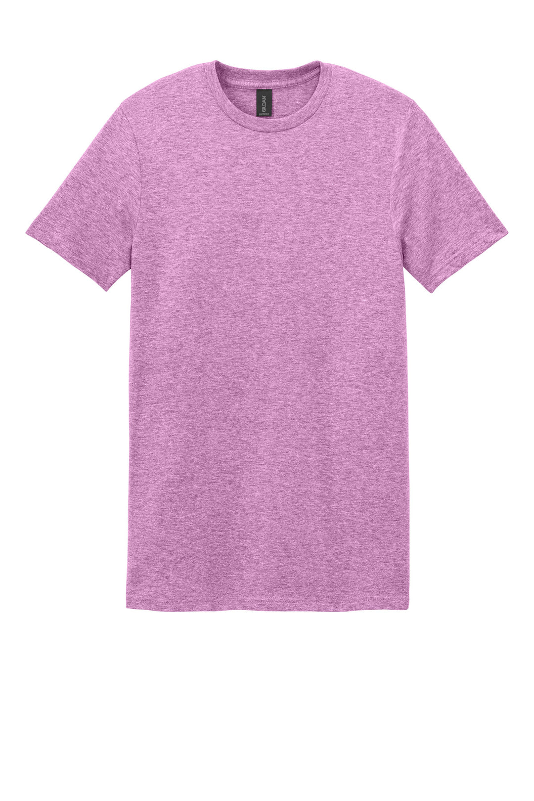 Front View of HtrRadOrcd Gildan Softstyle T-Shirt. 64000