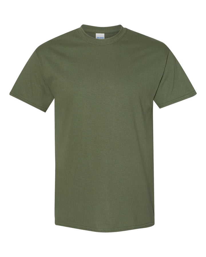 Front View of Military Green Heavy Cotton™ T-Shirt - 5000