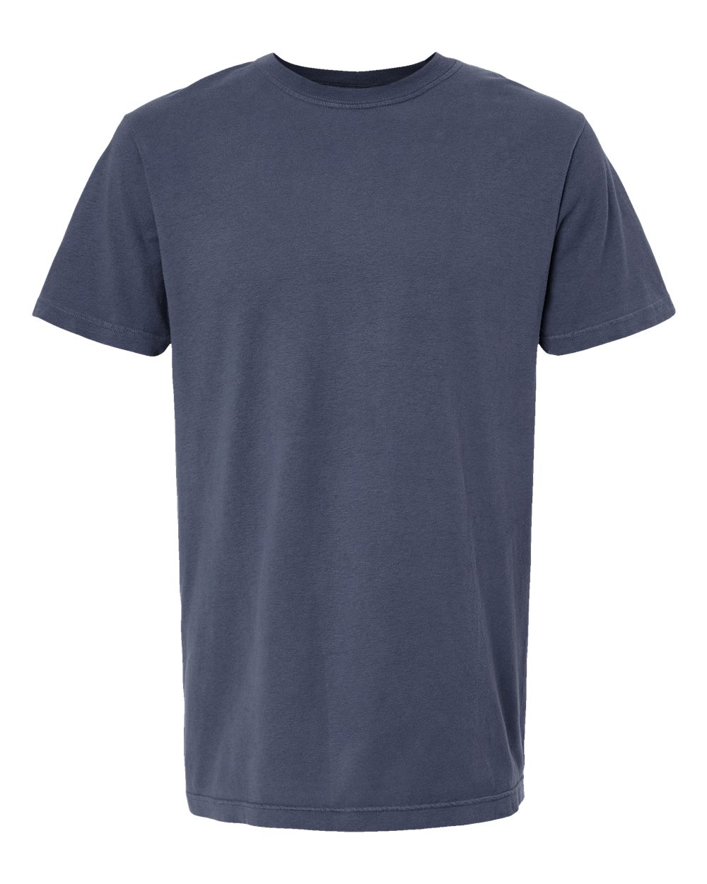 Front View of Navy Vintage Garment-Dyed T-Shirt - 6500M