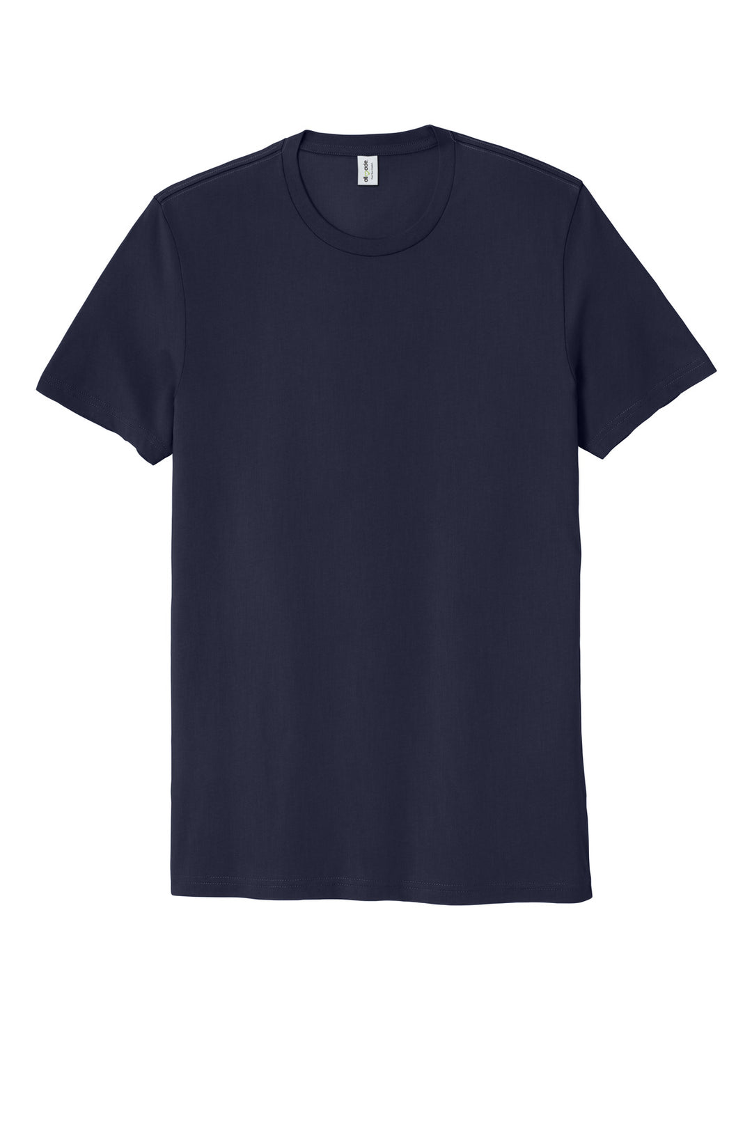 Front View of NghtSkyNvy Allmade Unisex Organic Cotton Tee. AL2100
