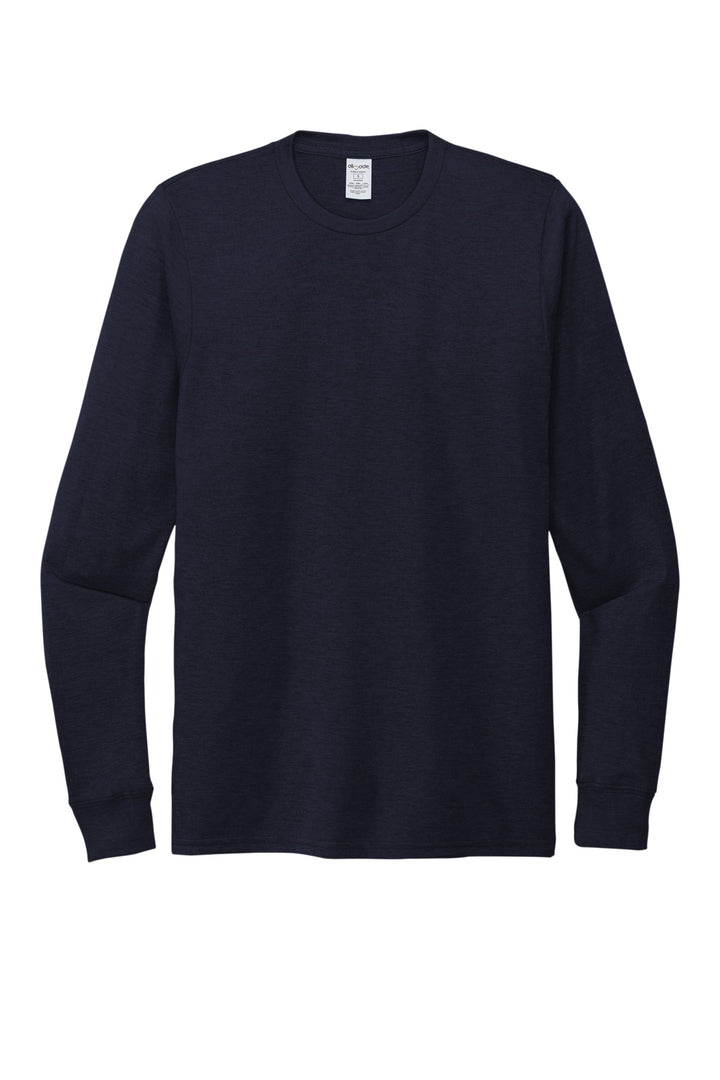 Front View of NghtSkyNvy Allmade Unisex Tri-Blend Long Sleeve Tee AL6004