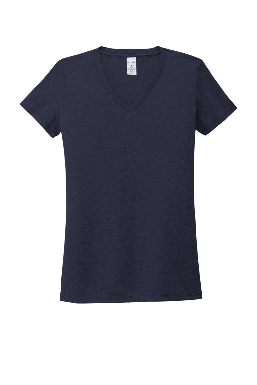 Front View of NghtSkyNvy Allmade Women's Tri-Blend V-Neck Tee AL2018