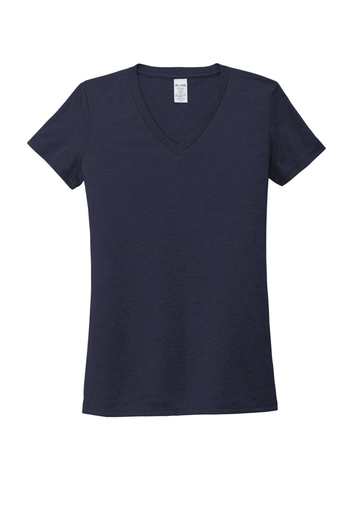 Front View of NghtSkyNvy Allmade Women's Tri-Blend V-Neck Tee AL2018