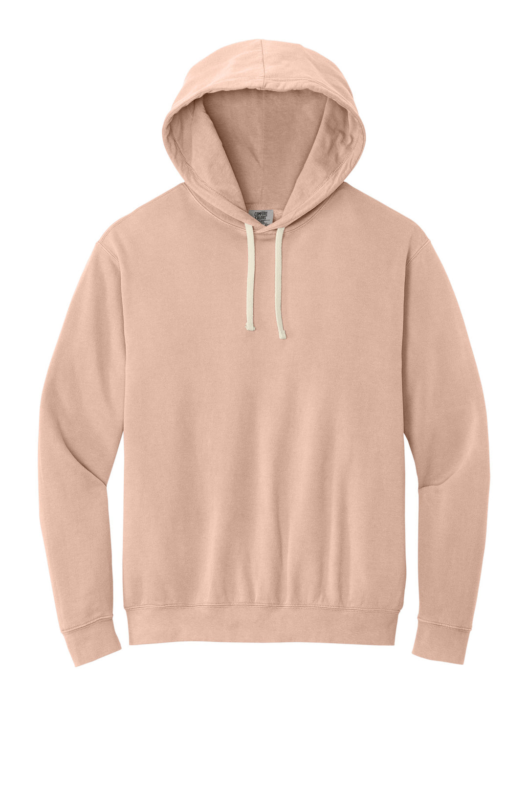 Front View of Peachy Comfort Colors Lightweight Hooded Sweatshirt 1467