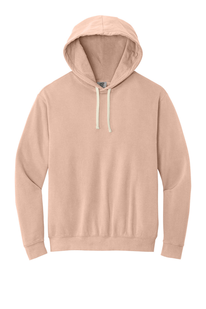 Front View of Peachy Comfort Colors Lightweight Hooded Sweatshirt 1467