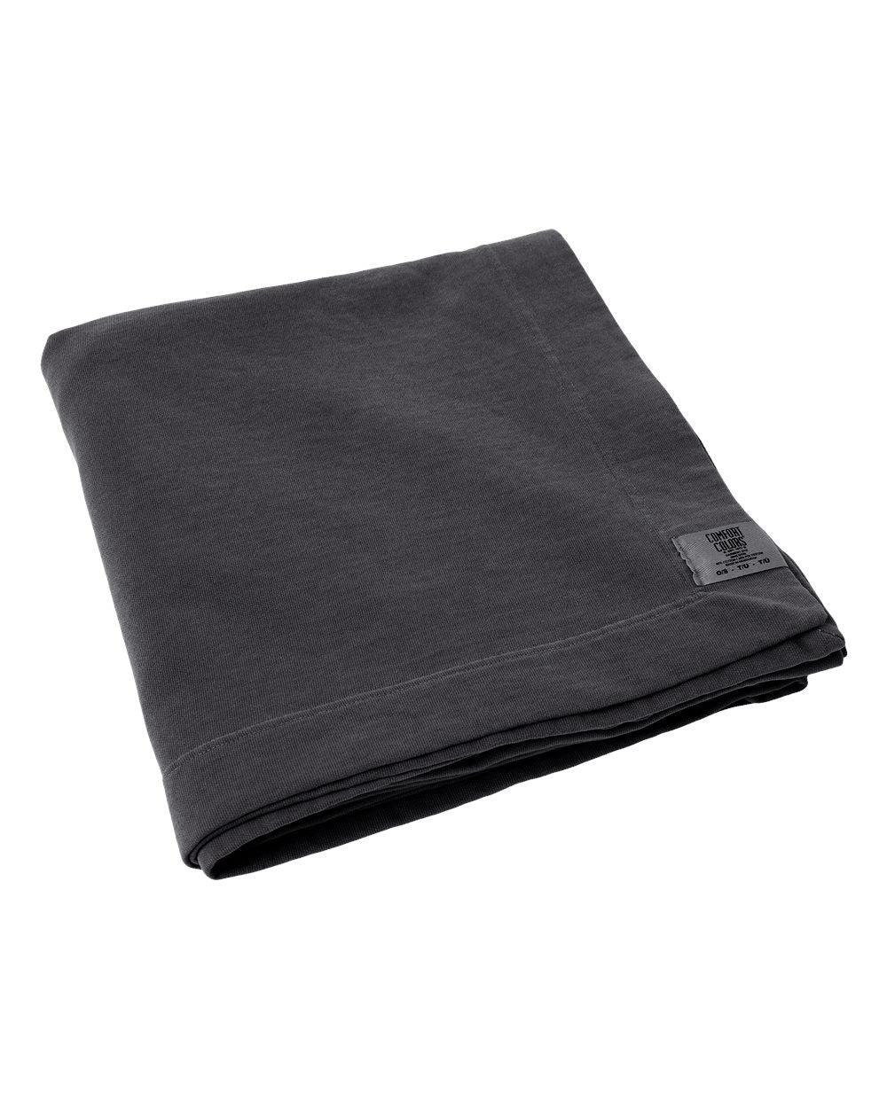 Front View of Pepper Garment-Dyed Fleece Dorm Blanket - 15BT