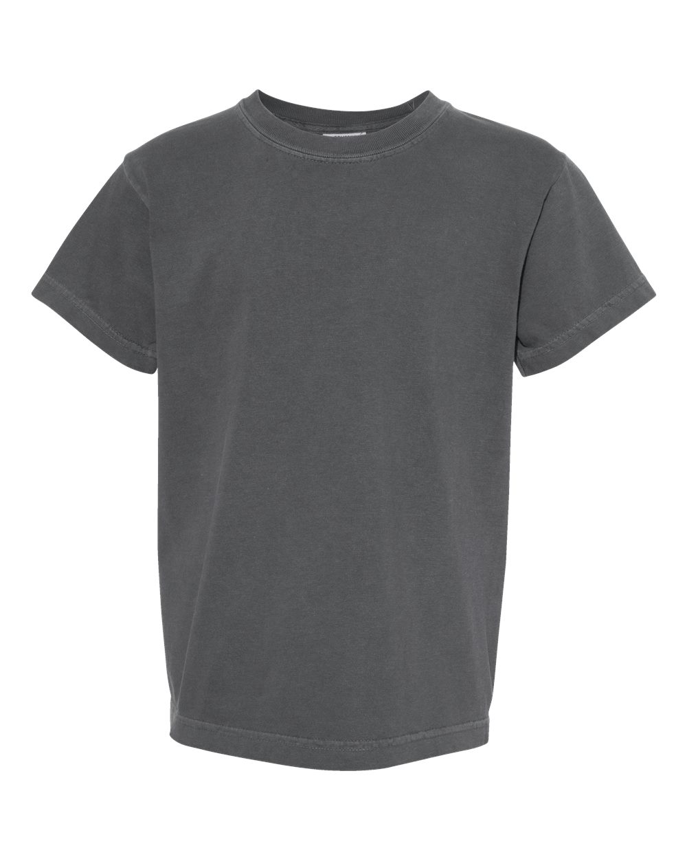Front View of Pepper Garment-Dyed Youth Heavyweight T-Shirt - 9018