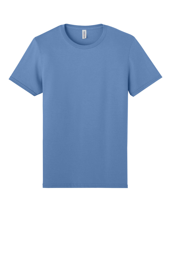 Front View of PeriwnklBl Jerzees Unisex Premium Combed Ring Spun Cotton Tee 570M