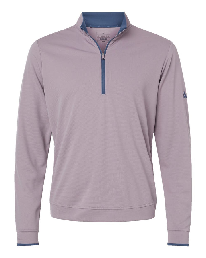 Front View of Preloved Fig/ Preloved Ink Lightweight Quarter-Zip Pullover - A2002